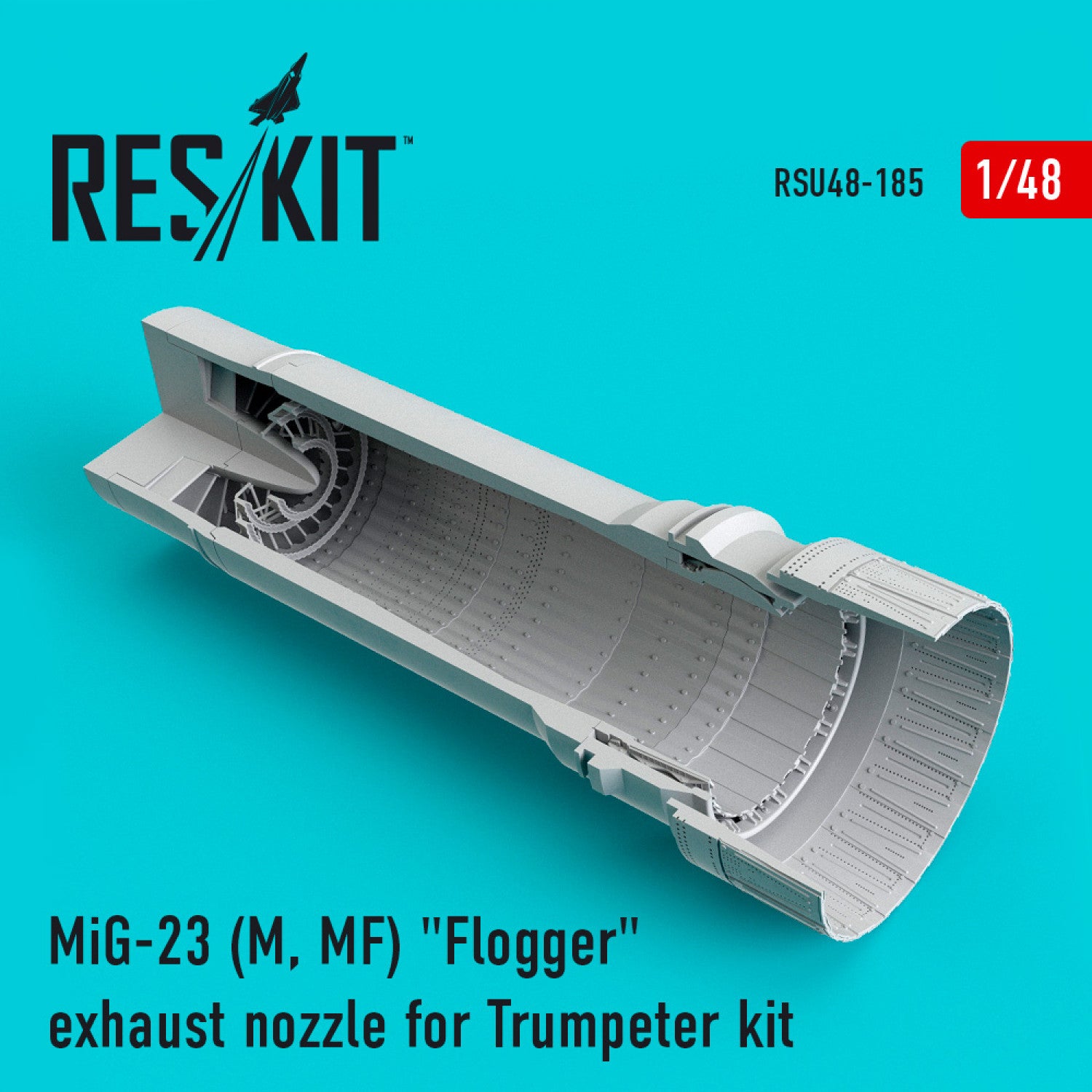 MiG-23 (M, MF) Flogger Exhaust Nozzle for Trumpeter kit Scale 1:48 ResKit RSU48-0185 for Aircraft Model Kit