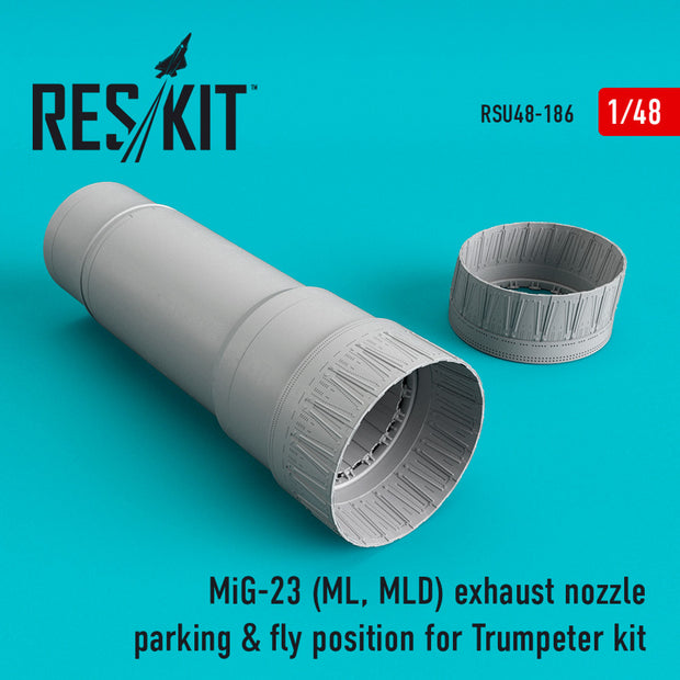 MiG-23 (ML, MLD) Exhaust Nozzle parking & fly position for Trumpeter kit Scale 1:48 ResKit RSU48-0186 for Aircraft Model Kit