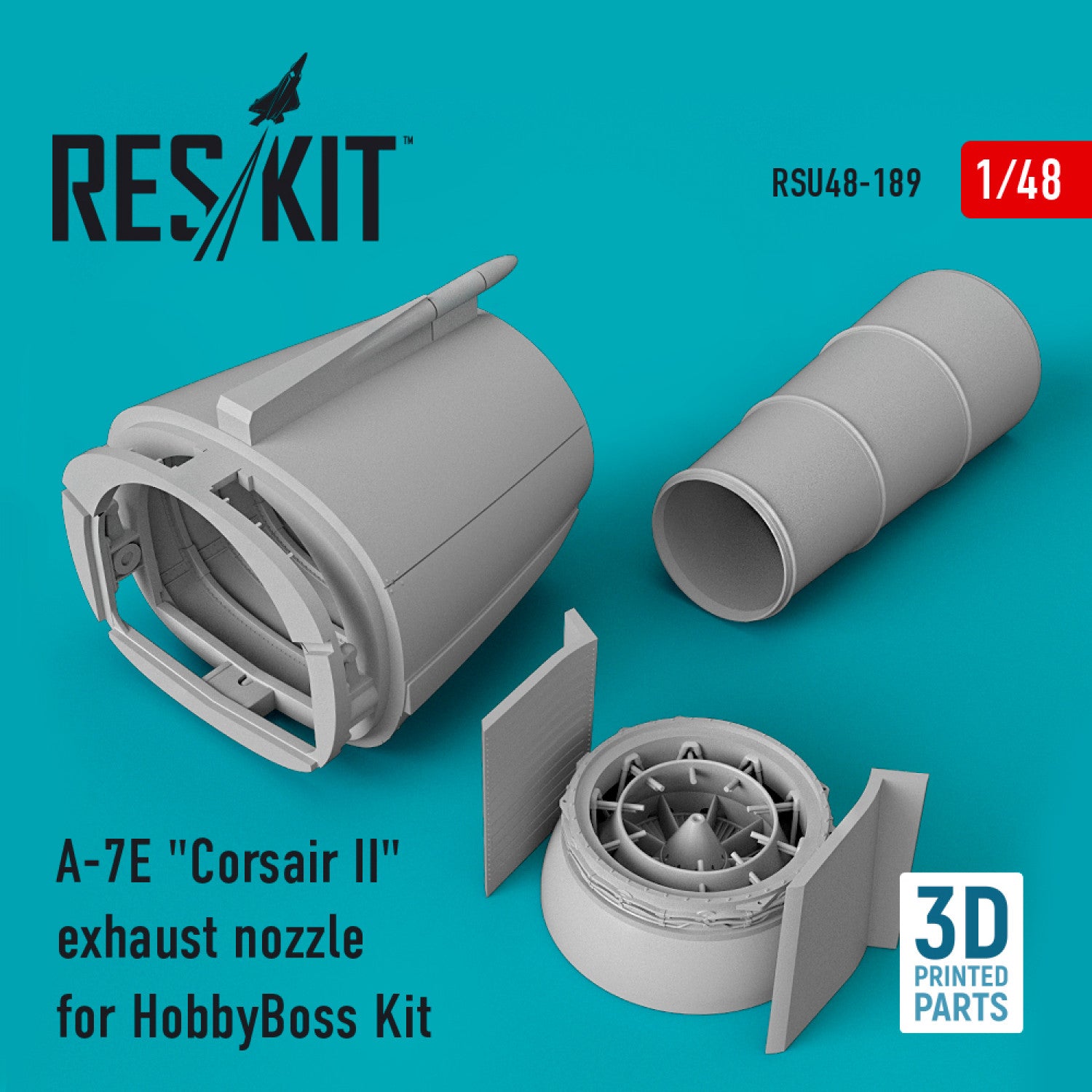 LTV A-7E Corsair II Exhaust Nozzle for HobbyBoss Kit (3D printing) Scale 1:48 ResKit RSU48-0189 for Aircraft Model Kit