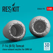 Grumman F-14 (B,D) TOMCAT CLOSE Exhaust Nozzles FOR GWH KIT (3D PRINTING)
 Scale 1:48 ResKit RSU48-0195 for Aircraft Model Kit