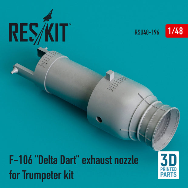 Convair F-106 Delta Dart Exhaust Nozzle for Trumpeter kit (3D Printing) Scale 1:48 ResKit RSU48-0196 for Aircraft Model Kit