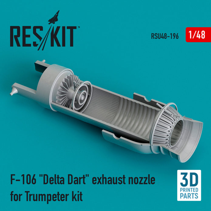 Convair F-106 Delta Dart Exhaust Nozzle for Trumpeter kit (3D Printing) Scale 1:48 ResKit RSU48-0196 for Aircraft Model Kit