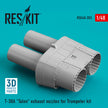 Northrop T-38A Talon Exhaust Nozzles for Trumpeter kit (3D Printed) Scale 1:48 ResKit RSU48-0203 for Aircraft Model Kit