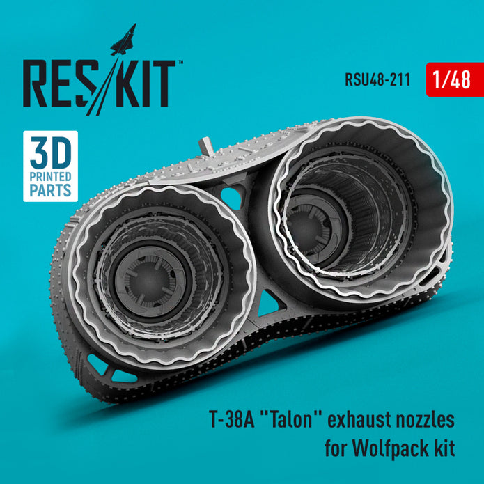Northrop T-38A Talon Exhaust Nozzles for Wolfpack kit (3D Printed) Scale 1:48 ResKit RSU48-0211