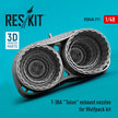 Northrop T-38A Talon Exhaust Nozzles for Wolfpack kit (3D Printed) Scale 1:48 ResKit RSU48-0211