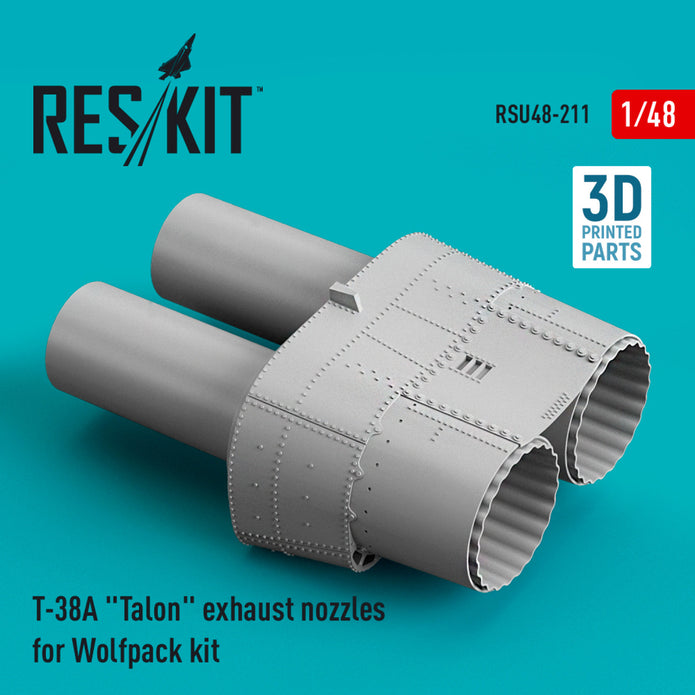 Northrop T-38A Talon Exhaust Nozzles for Wolfpack kit (3D Printed) Scale 1:48 ResKit RSU48-0211