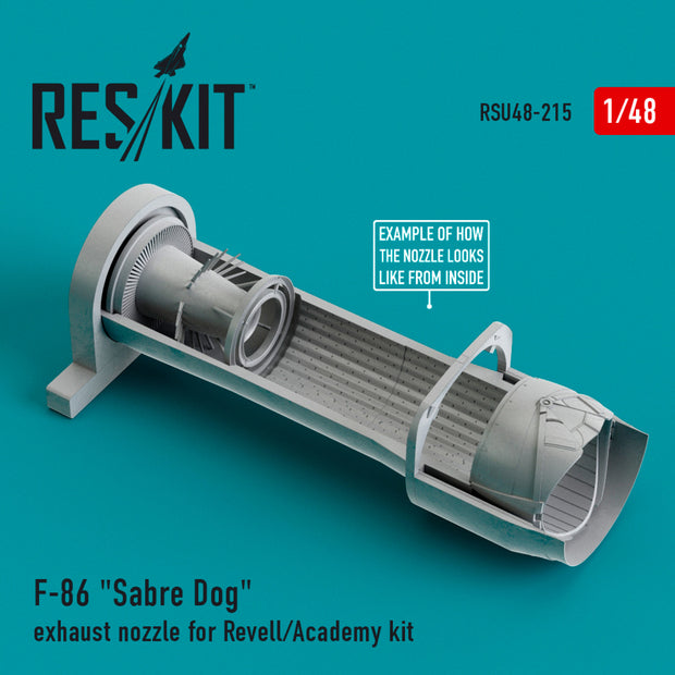 North American F-86 Sabre Dog Exhaust Nozzle for Revell/Academy kit Scale 1:48 ResKit RSU48-0215 for Aircraft Model Kit