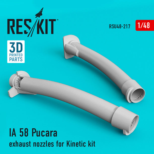 IA 58 Pucara Exhaust Nozzles for Kinetic kit Scale 1:48 ResKit RSU48-0217 for Aircraft Model Kit