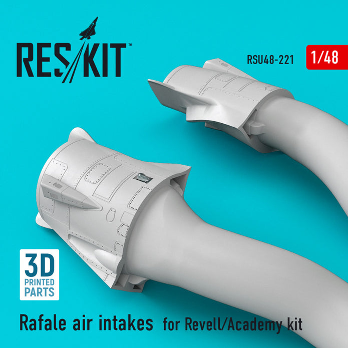 Dassault Rafale Air Intakes for Revell/Academy kit (3D Printing) Scale 1:48 ResKit RSU48-0221 for Aircraft Model Kit