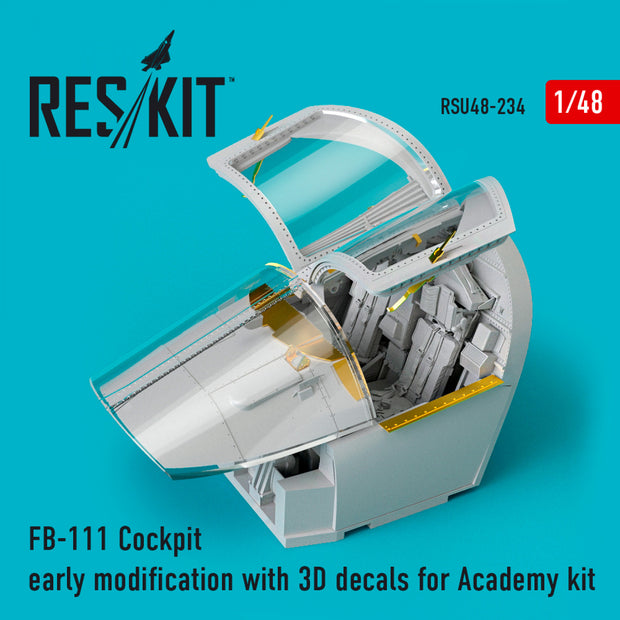 FB-111 Cockpit early modification with 3D Decals for Academy kit Scale 1:48 ResKit RSU48-0234 for Aircraft Model Kit