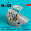 F-111F Cockpit early modification with 3D Decals for Academy kit Scale 1:48 ResKit RSU48-0236 for Aircraft Model Kit