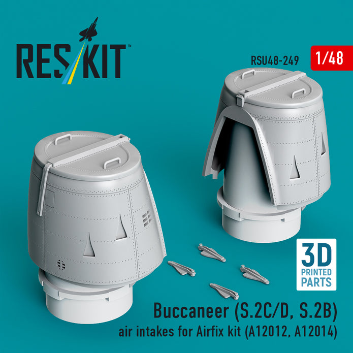 Buccaneer (S.2C/D, S.2B) air intakes for Airfix kit (A12012, A12014) (3D Printed) Scale 1:48 ResKit RSU48-0249