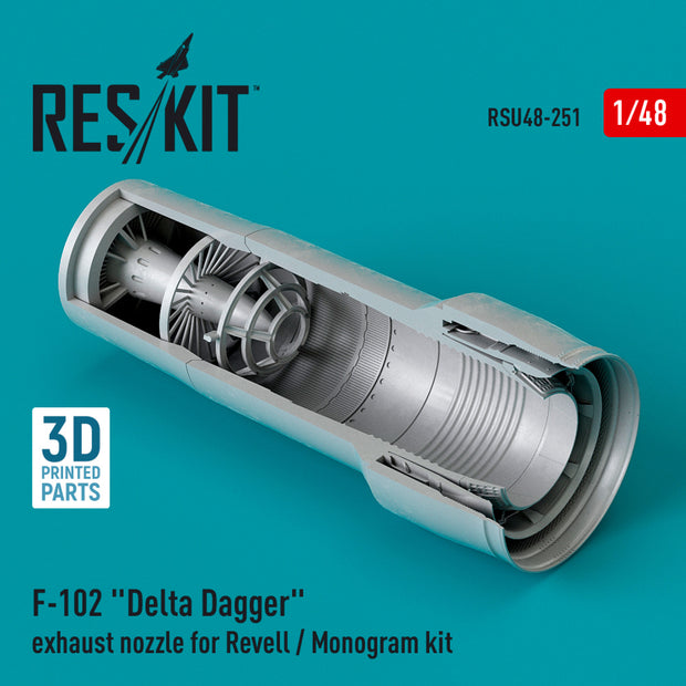 Convair F-102 Delta Dagger Exhaust Nozzle for Revell / Monogram kit (3D Printed) Scale 1:48 ResKit RSU48-0251