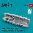 North American F-100 Super Sabre early close Exhaust Nozzle for Trumpeter kit Scale 1:48 ResKit RSU48-0255 for Aircraft Model Kit