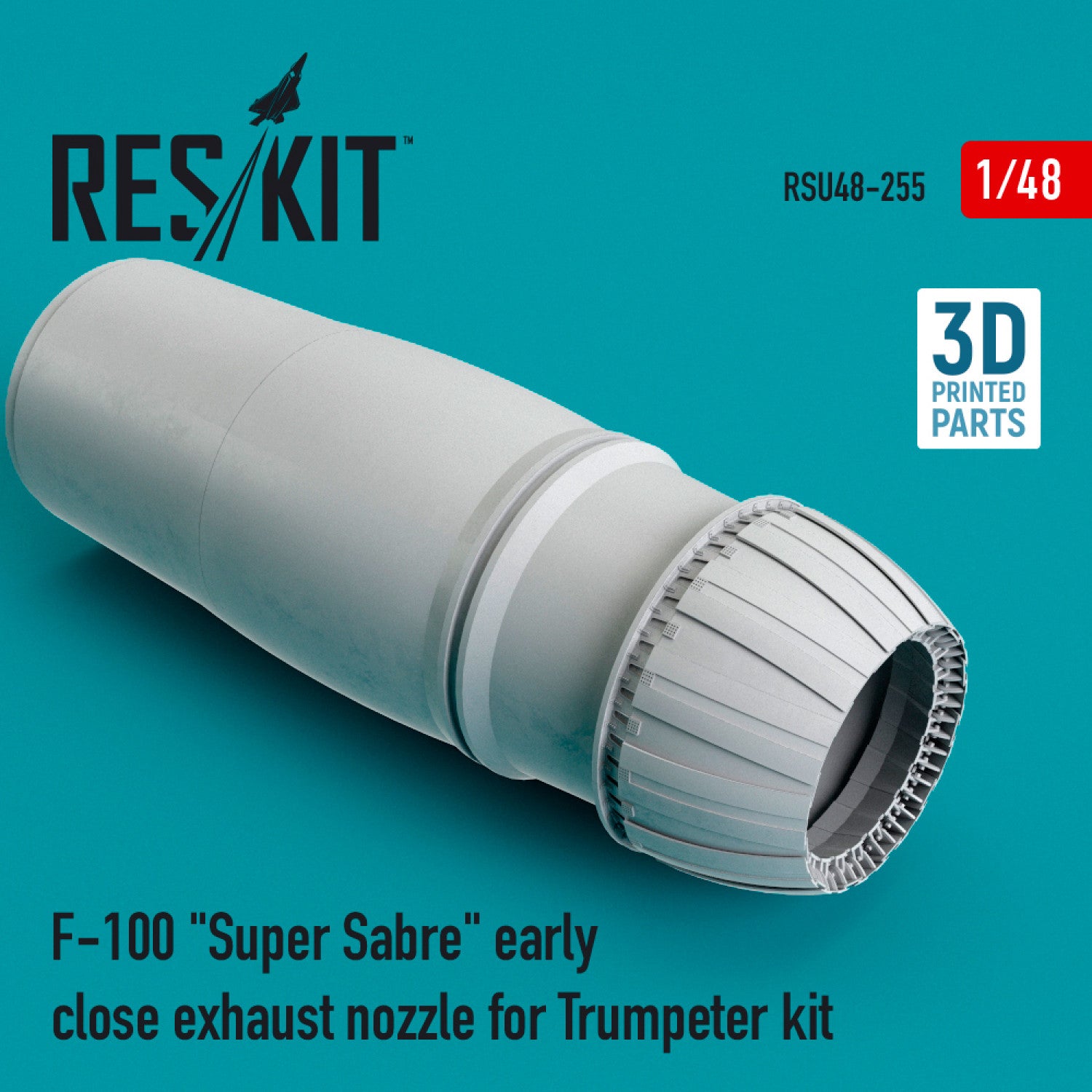 North American F-100 Super Sabre early close Exhaust Nozzle for Trumpeter kit Scale 1:48 ResKit RSU48-0255 for Aircraft Model Kit