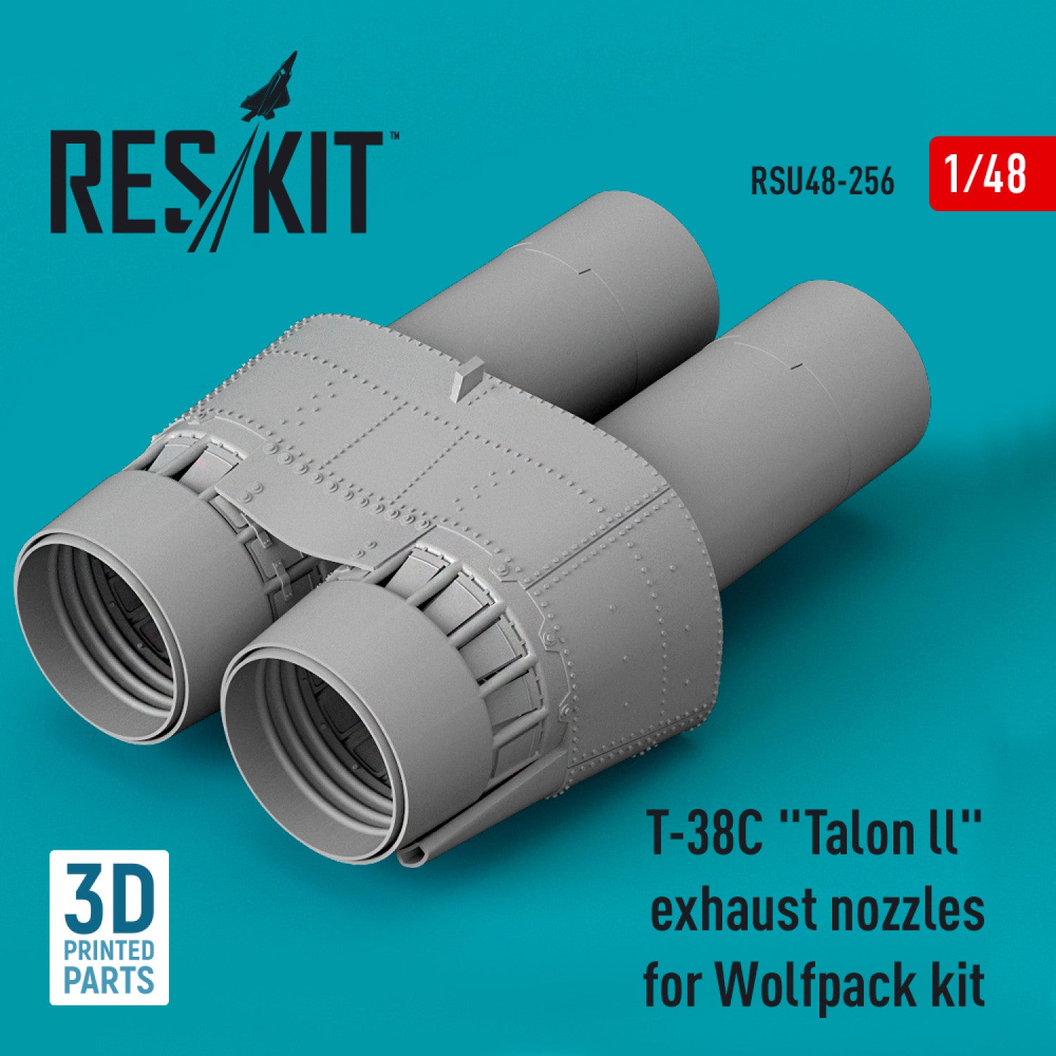 Northrop T-38C Talon ll Exhaust Nozzles for Wolfpack kit (3D Printed) Scale 1:48 ResKit RSU48-0256