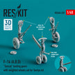 Grumman F-14 (A,B,D) Tomcat Landing Gears with weighted Wheels set for Tamiya kit (Resin & 3D Printing) Scale 1:48 ResKit RSU48-0259 for Aircraft Model Kit