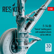 Grumman F-14 (D) Tomcat Landing Gears with weighted Wheels set for AMK kit (Resin & 3D Printing) Scale 1:48 ResKit RSU48-0260 for Aircraft Model Kit