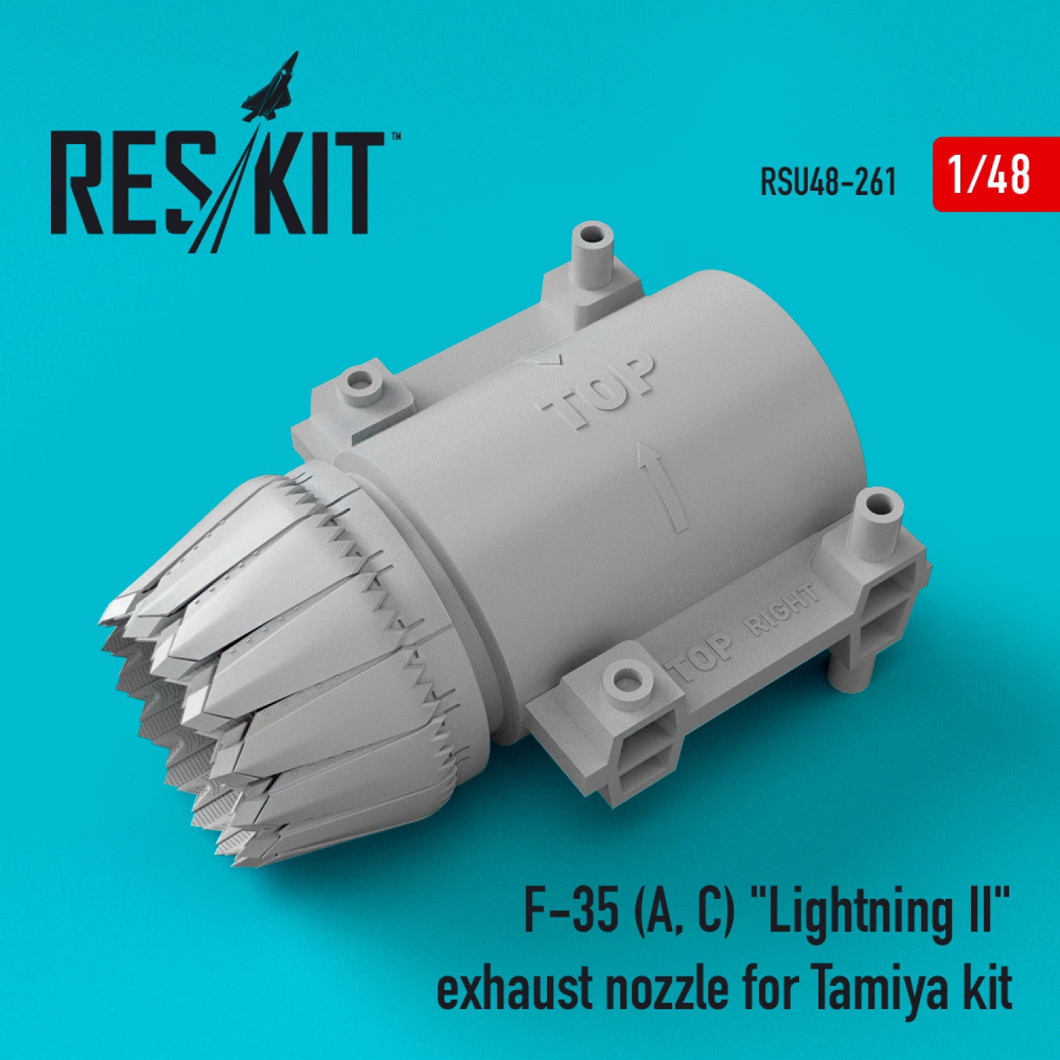 Lockheed Martin F-35 (A, C) Lightning II Exhaust Nozzle for Tamiya kit Scale 1:48 ResKit RSU48-0261 for Aircraft Model Kit