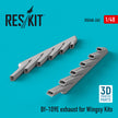 Messerschmitt Bf.109E Exhaust for Wingsy Kits (3D Printing) Scale 1:48 ResKit RSU48-0265 for Aircraft Model Kit