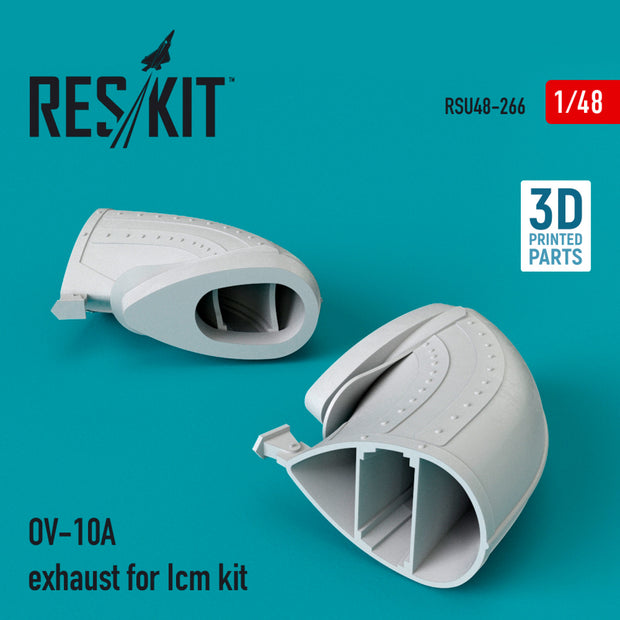 OV-10A Exhaust for Icm kit (3D Printing) Scale 1:48 ResKit RSU48-0266 for Aircraft Model Kit
