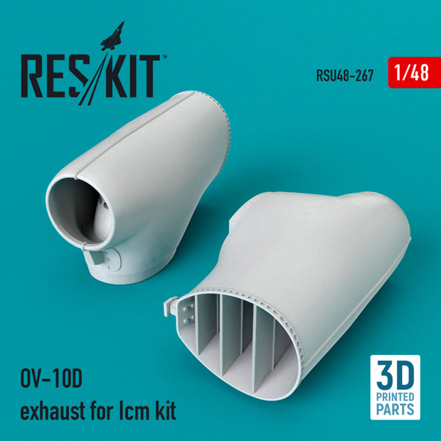 OV-10D Exhaust for Icm kit (3D Printing) Scale 1:48 ResKit RSU48-0267 for Aircraft Model Kit