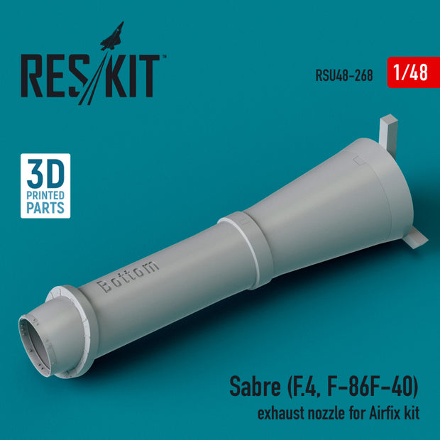 Sabre (F.4, F-86, F-40) Exhaust Nozzle for Airfix kit (3D Printed) Scale 1:48 ResKit RSU48-0268 for Aircraft Model Kit