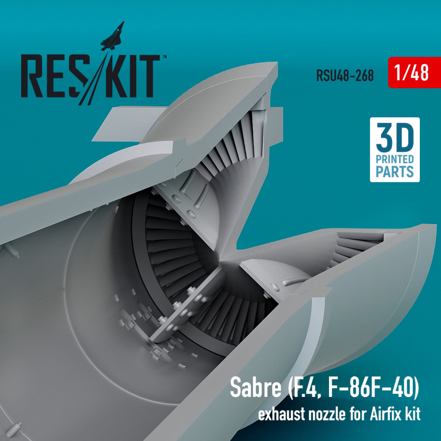 Sabre (F.4, F-86, F-40) Exhaust Nozzle for Airfix kit (3D Printed) Scale 1:48 ResKit RSU48-0268 for Aircraft Model Kit