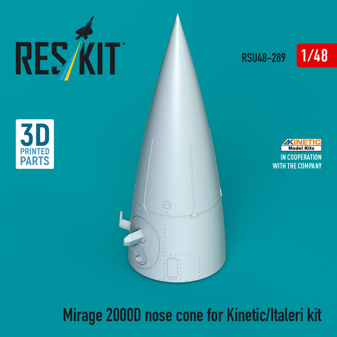 Mirage 2000D nose cone for Kinetic/Italeri kit (3D Printed) Scale 1:48 ResKit RSU48-0289