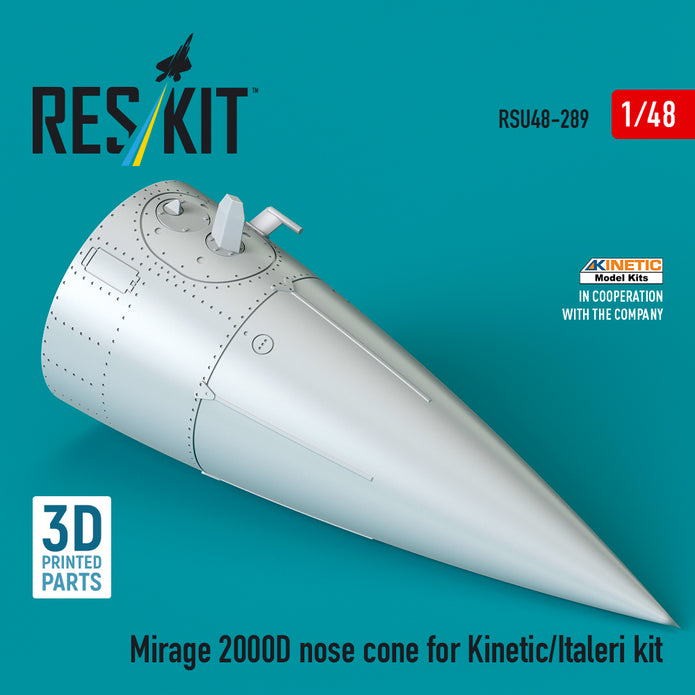Mirage 2000D nose cone for Kinetic/Italeri kit (3D Printed) Scale 1:48 ResKit RSU48-0289