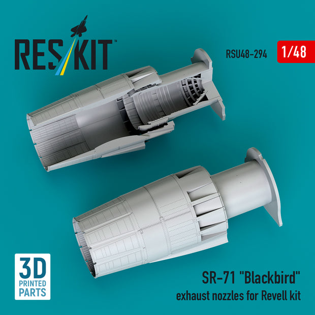 Lockheed SR-71 Blackbird Exhaust Nozzles for Revell kit (3D Printed) Scale 1:48 ResKit RSU48-0294 for Aircraft Model Kit