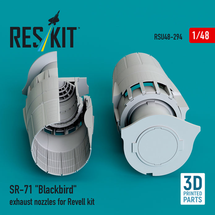 Lockheed SR-71 Blackbird Exhaust Nozzles for Revell kit (3D Printed) Scale 1:48 ResKit RSU48-0294 for Aircraft Model Kit