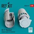 Lockheed SR-71 Blackbird Exhaust Nozzles for Revell kit (3D Printed) Scale 1:48 ResKit RSU48-0294 for Aircraft Model Kit