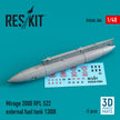 Dassault Mirage 2000 RPL 522 External Fuel Tank 1300lt (3D Printing) Scale 1:48 ResKit RSU48-0304 for Aircraft Model Kit