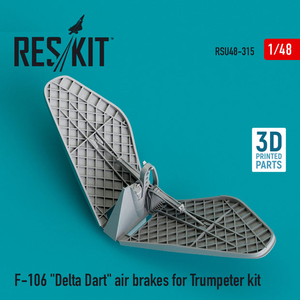 Convair F-106 Delta Dart Air Brakes for Trumpeter kit (3D printing) Scale 1:48 ResKit RSU48-0315 for Aircraft Model Kit