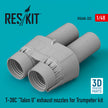 Northrop T-38C Talon ll Exhaust Nozzles for Trumpeter kit (3D Printed) Scale 1:48 ResKit RSU48-0322 for Aircraft Model Kit