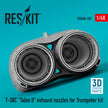 Northrop T-38C Talon ll Exhaust Nozzles for Trumpeter kit (3D Printed) Scale 1:48 ResKit RSU48-0322 for Aircraft Model Kit