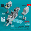 OV-10D+ Bronco Cockpit with 3D Decals, Landing Gears, Wheels Bay and weighted Wheels set for ICM kit (3d Printed) Scale 1:48 ResKit RSU48-0329