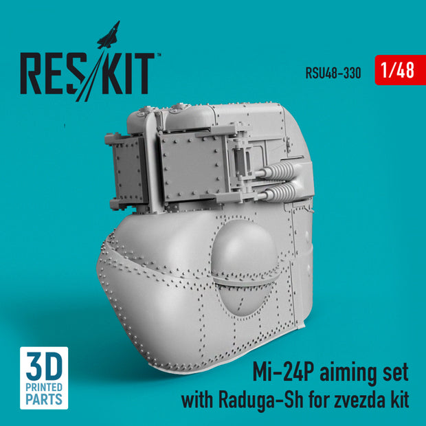 Mil Mi-24P aiming set with Raduga-Sh for zvezda kit (3D Printed) Scale 1:48 ResKit RSU48-0330 for Helicopters Model Kit