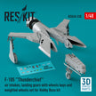 Republic F-105 Thunderchief Air Intakes, Landing Gears with Wheels Bays and weighted Wheels set for Hobby Boss kit (3D Printed) Scale 1:48 ResKit RSU48-0338 for Aircraft Model Kit