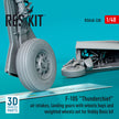 Republic F-105 Thunderchief Air Intakes, Landing Gears with Wheels Bays and weighted Wheels set for Hobby Boss kit (3D Printed) Scale 1:48 ResKit RSU48-0338 for Aircraft Model Kit