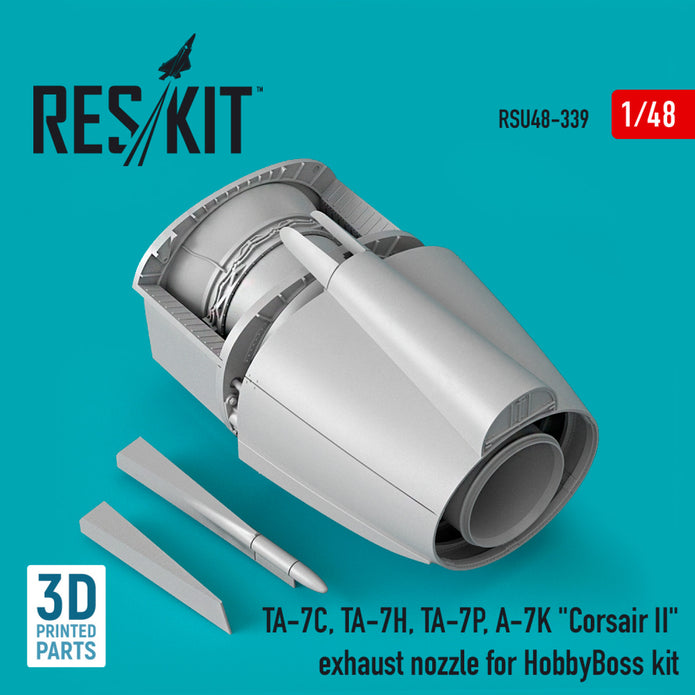 TA-7C, TA-7H, TA-7P, A-7K Corsair II Exhaust Nozzle for HobbyBoss kit (3D Printed) Scale 1:48 ResKit RSU48-0339 for Aircraft Model Kit