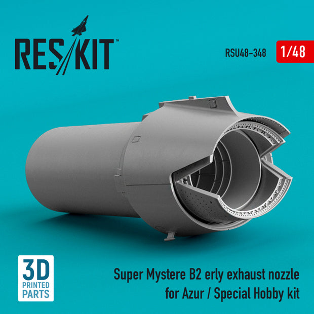 Dassault Super Mystere B2 erly Exhaust Nozzle for Azur / Special Hobby kit (3D Printed) Scale 1:48 ResKit RSU48-0348 for Aircraft Model Kit