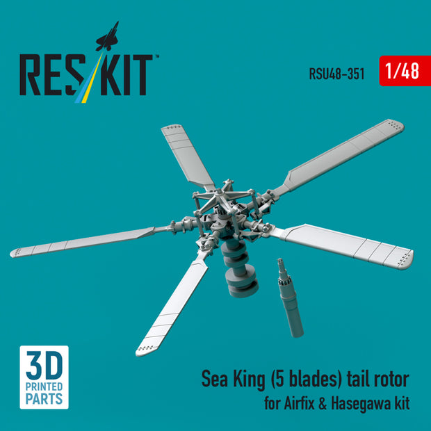 Sikorsky Sea King (5 blades) Tail Rotor for Airfix & Hasegawa kit (3D printed) Scale 1:48 ResKit RSU48-0351 for Helicopters Model Kit