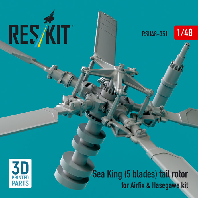 Sikorsky Sea King (5 blades) Tail Rotor for Airfix & Hasegawa kit (3D printed) Scale 1:48 ResKit RSU48-0351 for Helicopters Model Kit