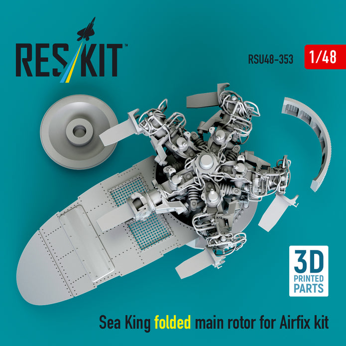 Sikorsky Sea King folded Main Rotor for Airfix kit (3D Printed) Scale 1:48 ResKit RSU48-0353 for Helicopters Model Kit