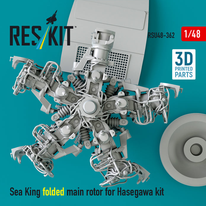 Sea King folded main rotor for Hasegawa kit (3D Printed) Scale 1:48 ResKit RSU48-0362