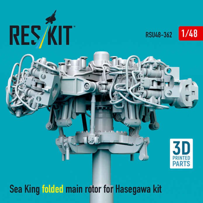 Sea King folded main rotor for Hasegawa kit (3D Printed) Scale 1:48 ResKit RSU48-0362