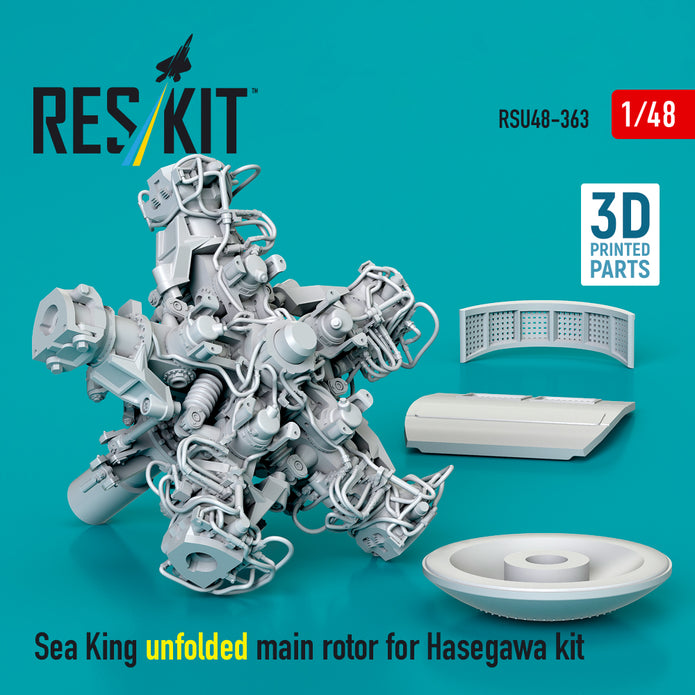 Sea King unfolded main rotor for Hasegawa kit (3D Printed) Scale 1:48 ResKit RSU48-0363