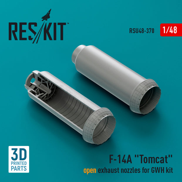 Grumman F-14A Tomcat open Exhaust Nozzles for GWH kit (3D Printed) Scale 1:48 ResKit RSU48-0370 for Aircraft Model Kit